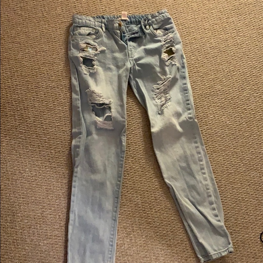 Kids Forever 21 Mom Jeans Ripped SIZE 12
